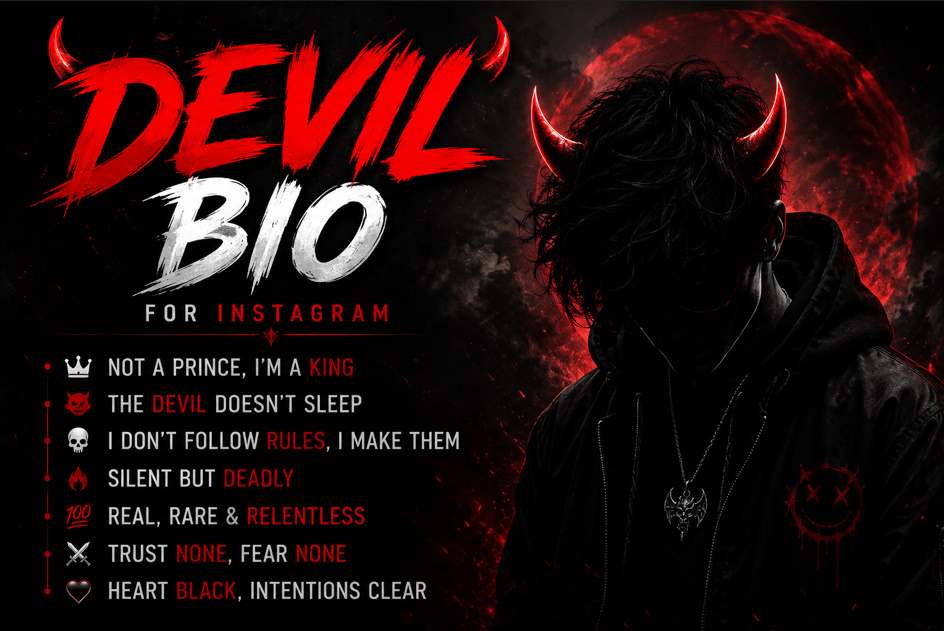 Devil Bio For Instagram For Boy