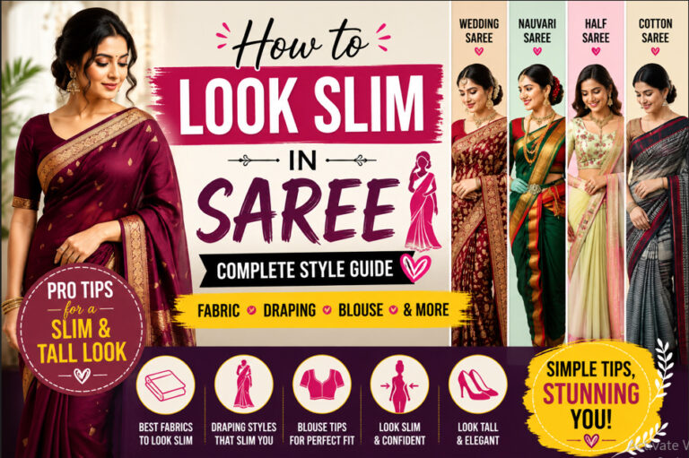 How to Look Slim in Saree