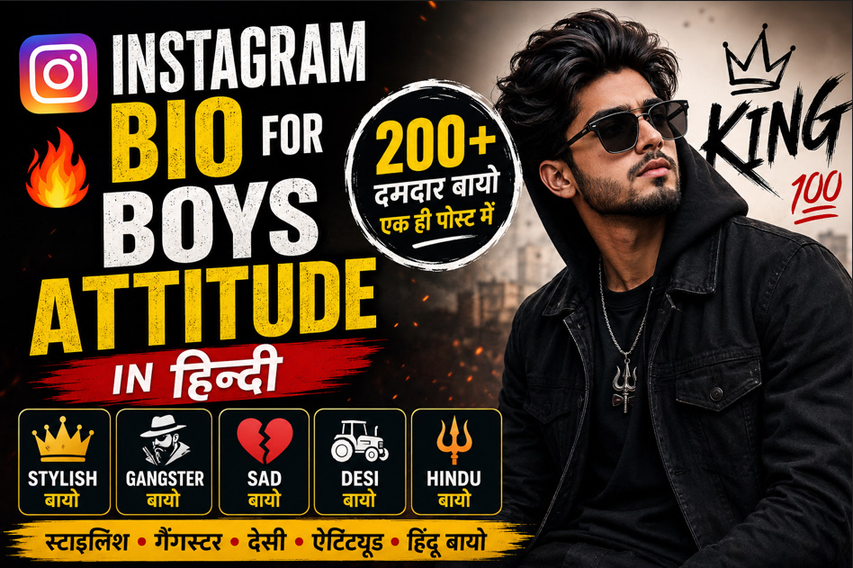 Instagram Bio For Boys Attitude In Hindi