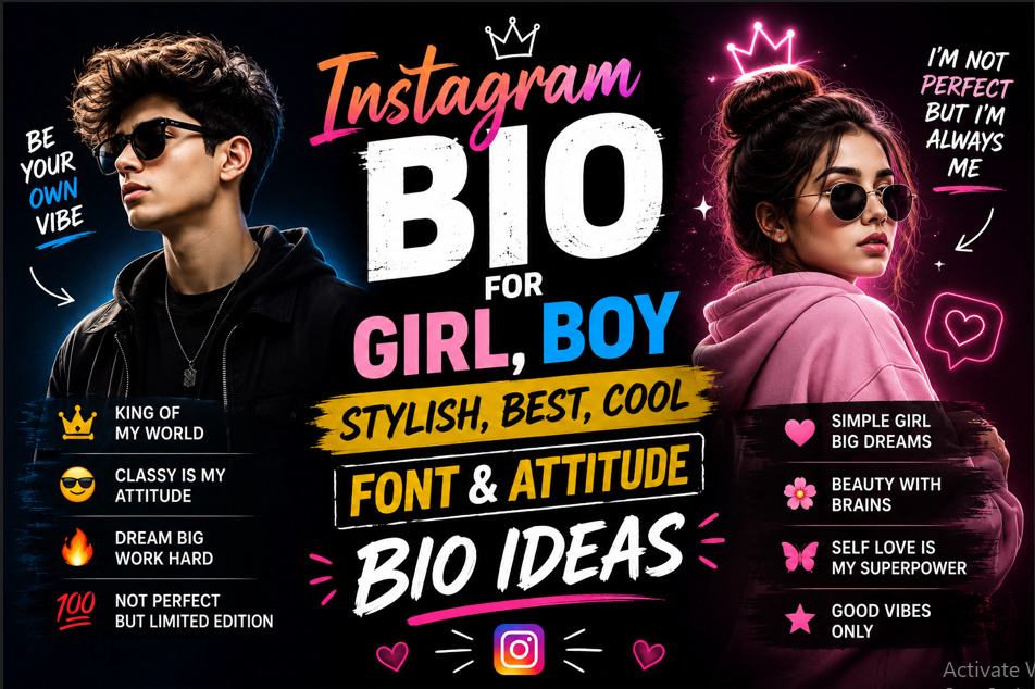 Instagram Bio For Girl, Boy, Stylish, Best, Cool Font & Attitude Bio Ideas