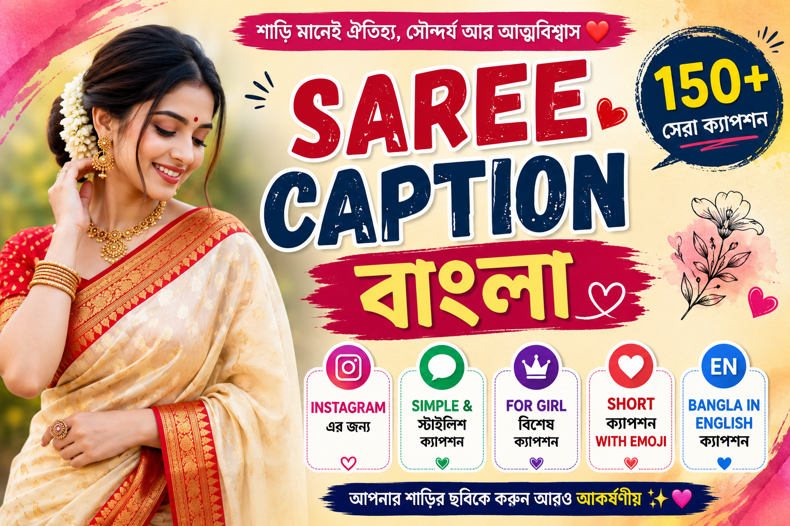 Saree Caption Bangla