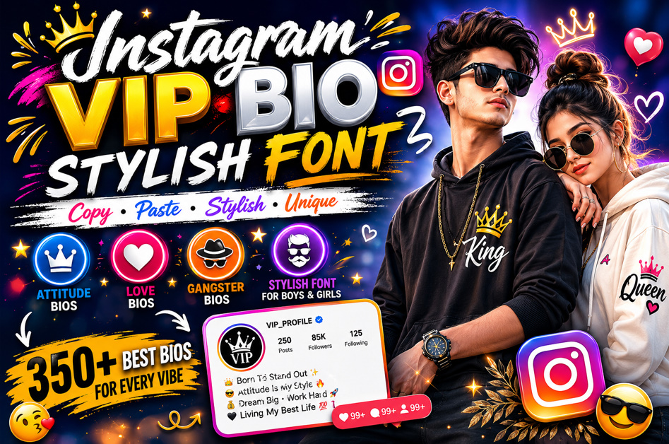 Instagram VIP Bio Stylish Font