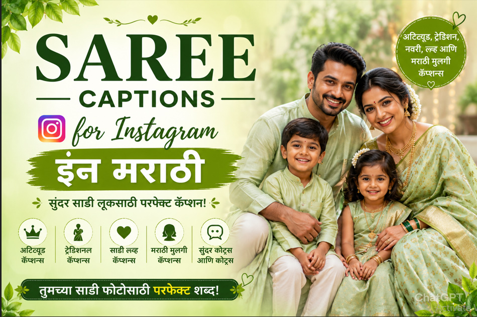 Saree Captions for Instagram in Marathi