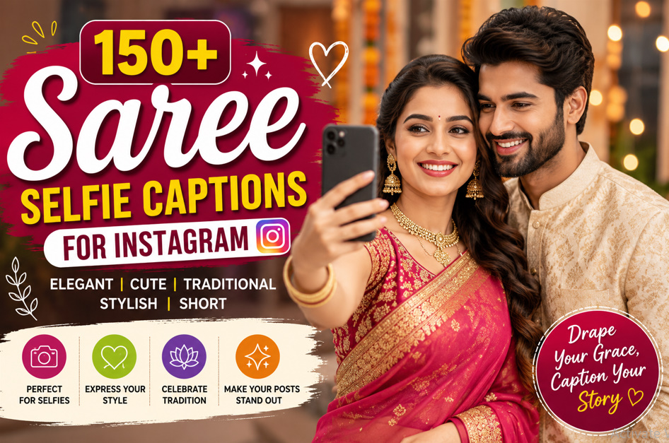 Saree Selfie Captions
