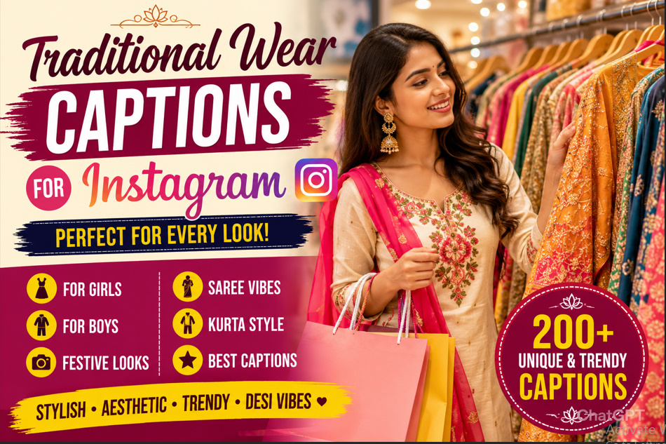 Traditional Wear Captions For Instagram