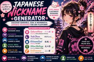 Japanese Nickname Generator | Cute & Unique Nickname Ideas