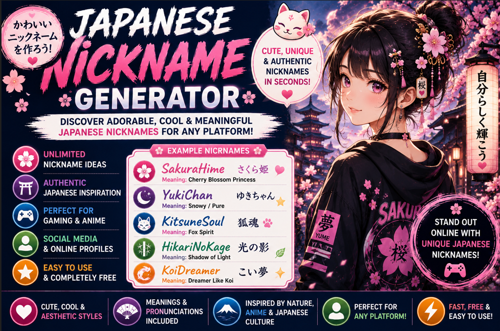 Japanese Nickname Generator